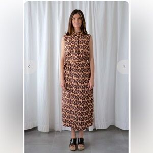 Christian Wijnants Belted Button‑Front Maxi Dress – Size 36